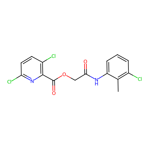 [(3-Chloro-2-methylphenyl)carbamoyl]methyl 3,6-dichloropyridine-2-carboxylate structure