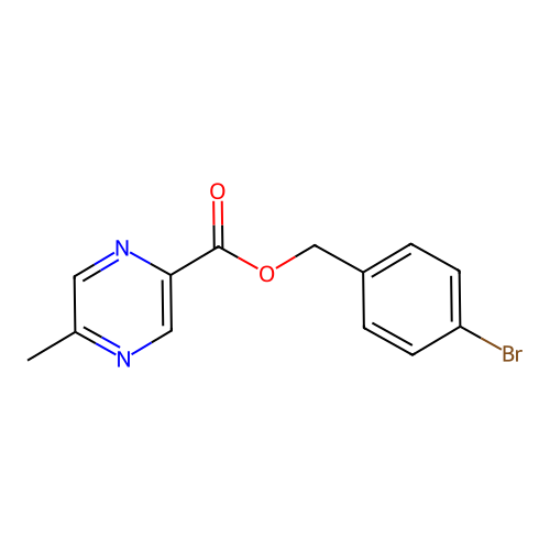 (4-Bromophenyl)methyl 5-methylpyrazine-2-carboxylate structure