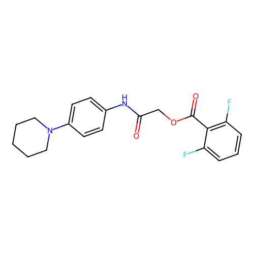 [2-Oxo-2-(4-piperidin-1-ylanilino)ethyl] 2,6-difluorobenzoate structure
