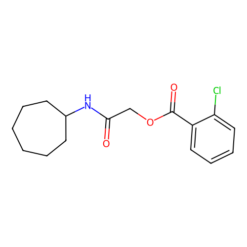 [2-(Cycloheptylamino)-2-oxoethyl] 2-chlorobenzoate structure