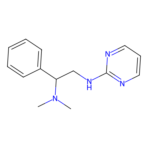 N,N-dimethyl-1-phenyl-N'-pyrimidin-2-ylethane-1,2-diamine structure