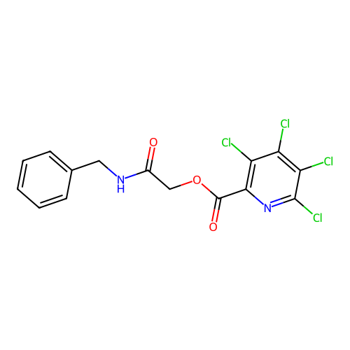 [2-(Benzylamino)-2-oxoethyl] 3,4,5,6-tetrachloropyridine-2-carboxylate structure