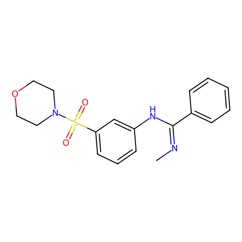 N'-methyl-N-(3-morpholin-4-ylsulfonylphenyl)benzenecarboximidamide structure