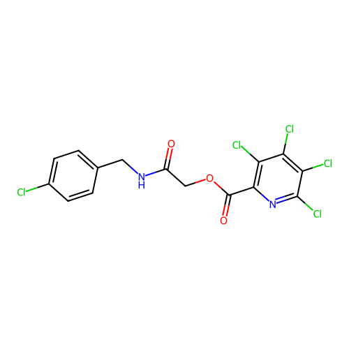 {[(4-CHLOROPHENYL)METHYL]CARBAMOYL}METHYL 3,4,5,6-TETRACHLOROPYRIDINE-2-CARBOXYLATE structure