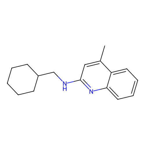 N-(cyclohexylmethyl)-4-methylquinolin-2-amine structure