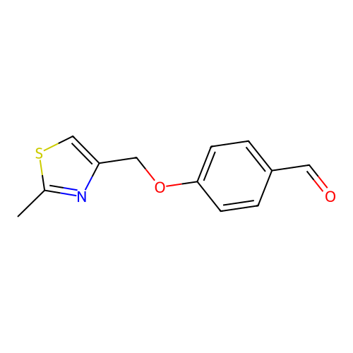 4-((2-Methyl-1,3-thiazol-4-yl)methoxy)benzaldehyde structure