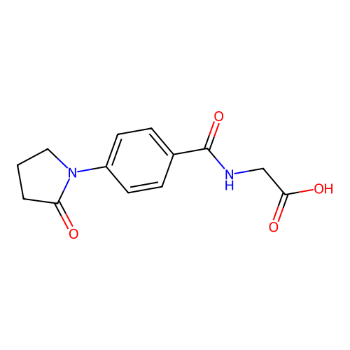 2-{[4-(2-Oxopyrrolidin-1-yl)phenyl]formamido}acetic acid structure