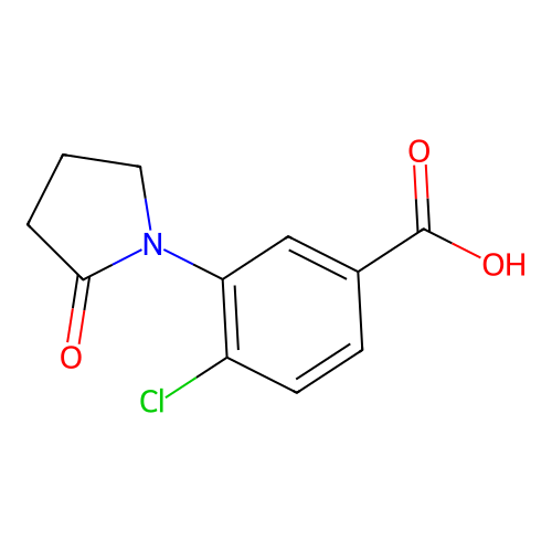 4-chloro-3-(2-oxopyrrolidin-1-yl)benzoic Acid structure