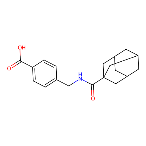 4-[(Adamantan-1-ylformamido)methyl]benzoic acid structure