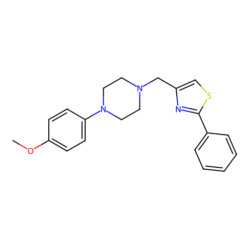 1-(4-Methoxyphenyl)-4-[(2-phenyl-1,3-thiazol-4-yl)methyl]piperazine structure