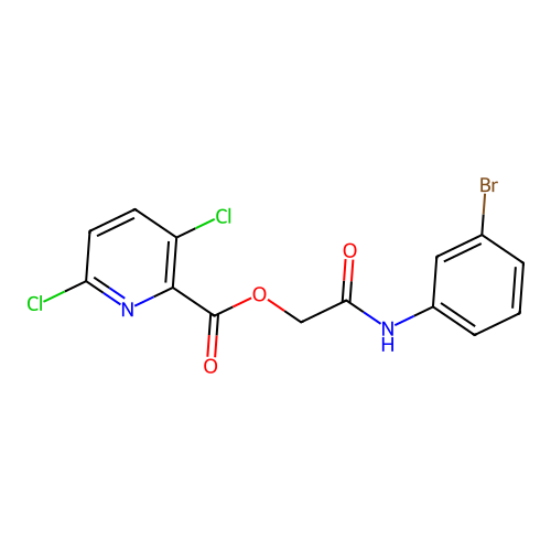 [(3-Bromophenyl)carbamoyl]methyl 3,6-dichloropyridine-2-carboxylate structure