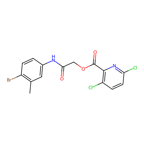 [(4-Bromo-3-methylphenyl)carbamoyl]methyl 3,6-dichloropyridine-2-carboxylate structure