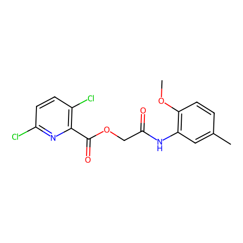 [(2-Methoxy-5-methylphenyl)carbamoyl]methyl 3,6-dichloropyridine-2-carboxylate structure