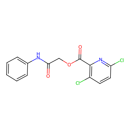 (Phenylcarbamoyl)methyl 3,6-dichloropyridine-2-carboxylate structure