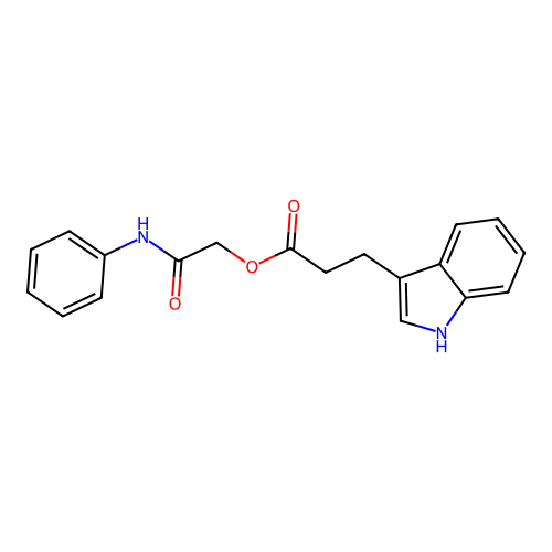 (2-anilino-2-oxoethyl) 3-(1H-indol-3-yl)propanoate structure