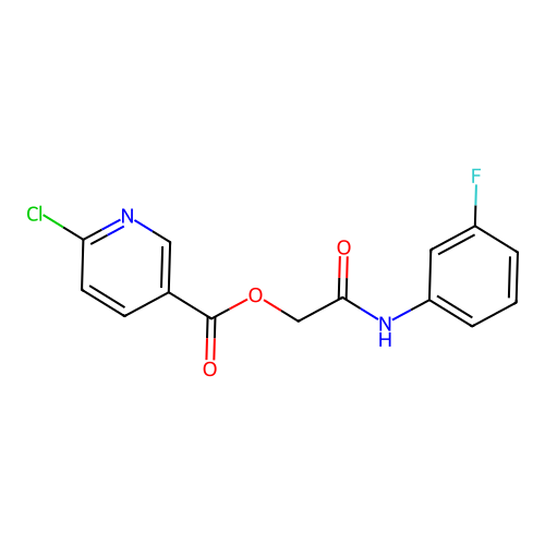 [(3-Fluorophenyl)carbamoyl]methyl 6-chloropyridine-3-carboxylate structure