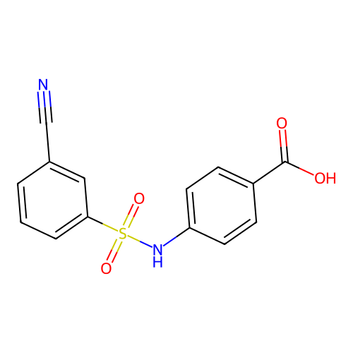 4-[(3-Cyanophenyl)sulfonylamino]benzoic acid structure