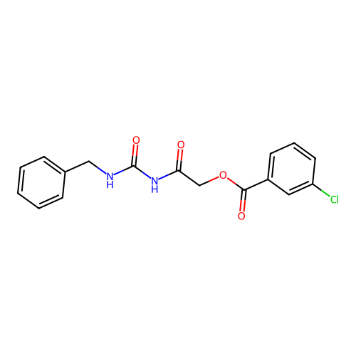 [2-(Benzylcarbamoylamino)-2-oxoethyl] 3-chlorobenzoate structure
