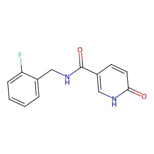 N-(2-fluorobenzyl)-6-oxo-1,6-dihydropyridine-3-carboxamide structure