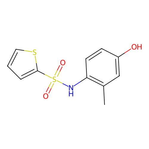 N-(4-hydroxy-2-methylphenyl)thiophene-2-sulfonamide structure