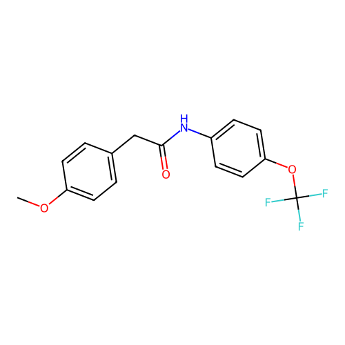 2-(4-methoxyphenyl)-N-[4-(trifluoromethoxy)phenyl]acetamide structure