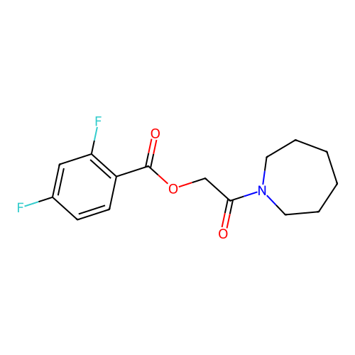 [2-(Azepan-1-yl)-2-oxoethyl] 2,4-difluorobenzoate structure