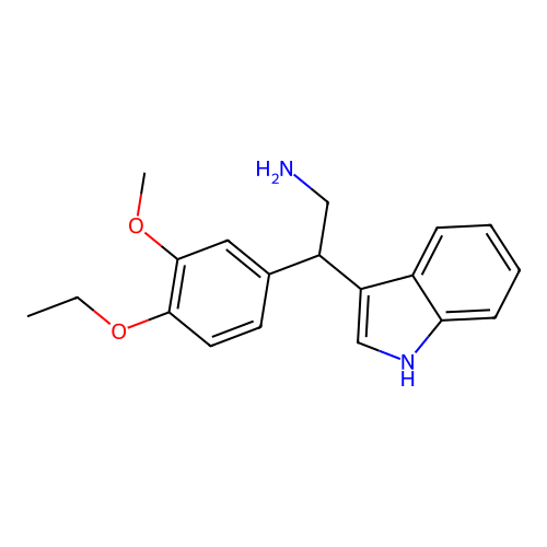 2-(4-ethoxy-3-methoxyphenyl)-2-(1H-indol-3-yl)ethan-1-amine structure