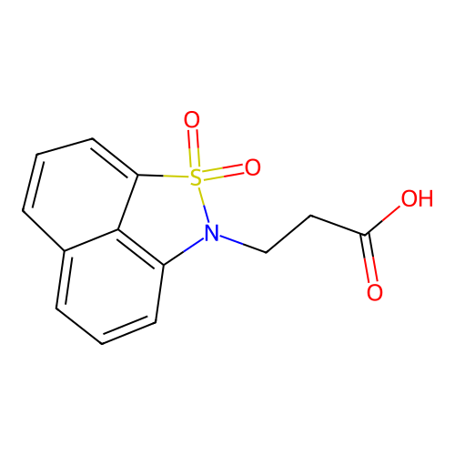 3-(1,1-dioxido-2H-naphtho[1,8-cd]isothiazol-2-yl)propanoic acid structure
