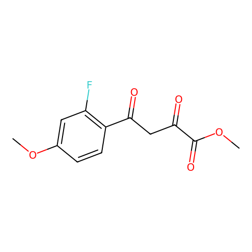 Methyl 4-(2-fluoro-4-methoxyphenyl)-2,4-dioxobutanoate structure