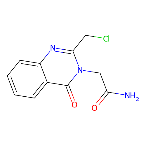 2-[2-(Chloromethyl)-4-oxo-3,4-dihydroquinazolin-3-yl]acetamide structure
