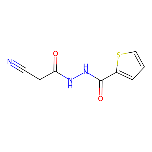 N'-(2-cyanoacetyl)thiophene-2-carbohydrazide structure