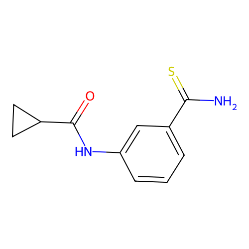 N-(3-carbamothioylphenyl)cyclopropanecarboxamide structure