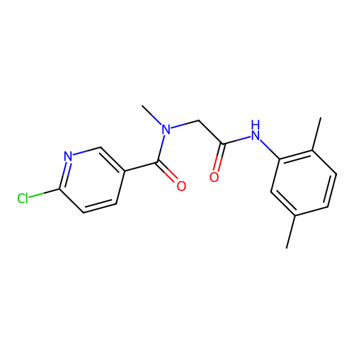 2-[1-(6-chloropyridin-3-yl)-N-methylformamido]-N-(2,5-dimethylphenyl)acetamide structure