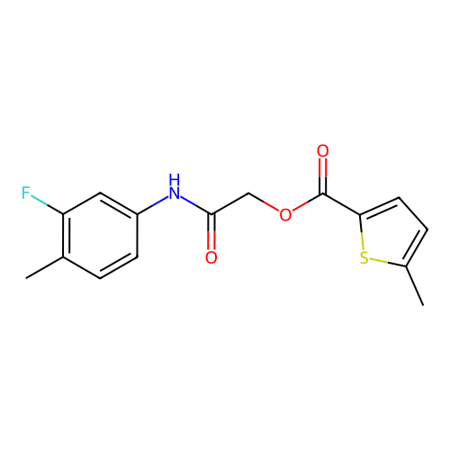 [(3-Fluoro-4-methylphenyl)carbamoyl]methyl 5-methylthiophene-2-carboxylate structure