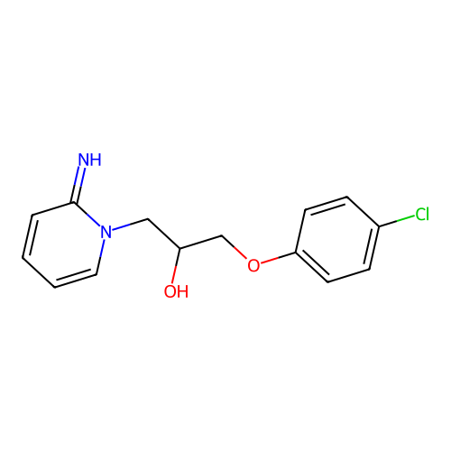 1-(4-Chlorophenoxy)-3-(2-iminopyridin-1-yl)propan-2-ol structure