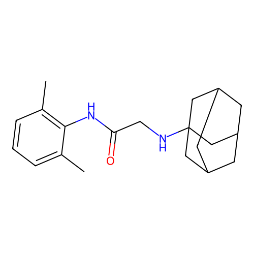2-(1-adamantylamino)-N-(2,6-dimethylphenyl)acetamide structure
