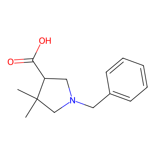 1-benzyl-4,4-dimethyl-pyrrolidine-3-carboxylic Acid structure