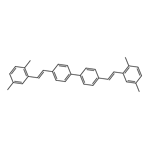 1,1'-Biphenyl, 4,4'-bis[2-(2,5-dimethylphenyl)ethenyl]- structure