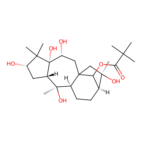 3,5,6,10,16-Pentahydroxygrayanotoxan-14-yl 2,2-dimethylpropanoate structure