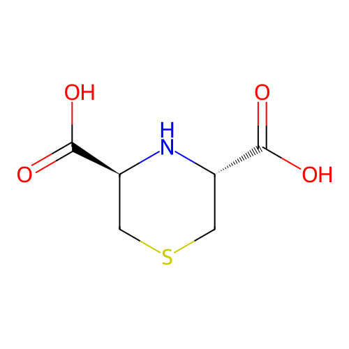 rac-(3R,5R)-thiomorpholine-3,5-dicarboxylic acid structure