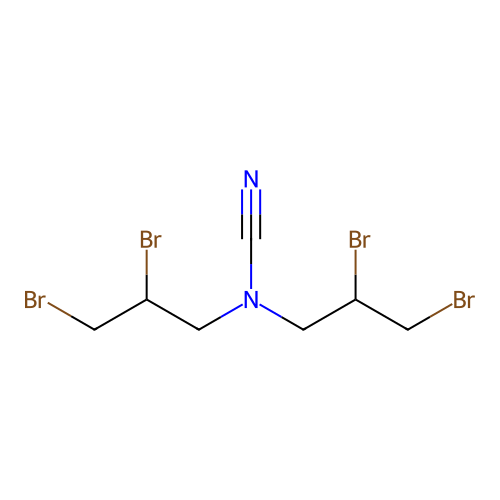 Bis(2,3-dibromopropyl)cyanamide structure