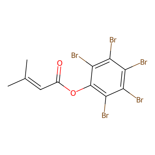 Perbromophenyl 3-methyl-2-butenoate structure
