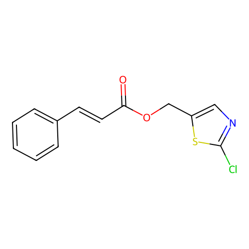 (2-Chloro-1,3-thiazol-5-yl)methyl 3-phenylprop-2-enoate structure