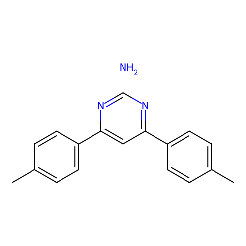 4,6-Bis(4-methylphenyl)pyrimidin-2-amine structure