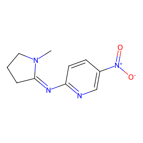 N-(1-Methyl-2-pyrrolidinylidene)-5-nitro-2-pyridinamine structure