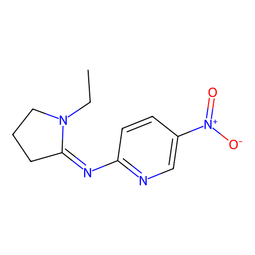 N-(1-Ethyl-2-pyrrolidinylidene)-5-nitro-2-pyridinamine structure
