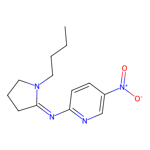 N-(1-Butyl-2-pyrrolidinylidene)-5-nitro-2-pyridinamine structure