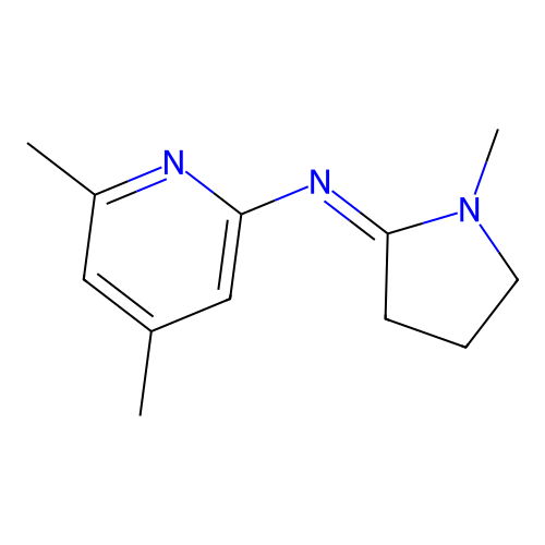 2-Pyridinamine, 4,6-dimethyl-N-(1-methyl-2-pyrrolidinylidene)- structure