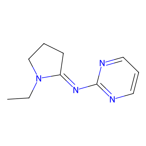 2-Pyrimidinamine, N-(1-ethyl-2-pyrrolidinylidene)- structure