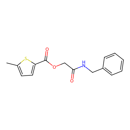 (Benzylcarbamoyl)methyl 5-methylthiophene-2-carboxylate structure